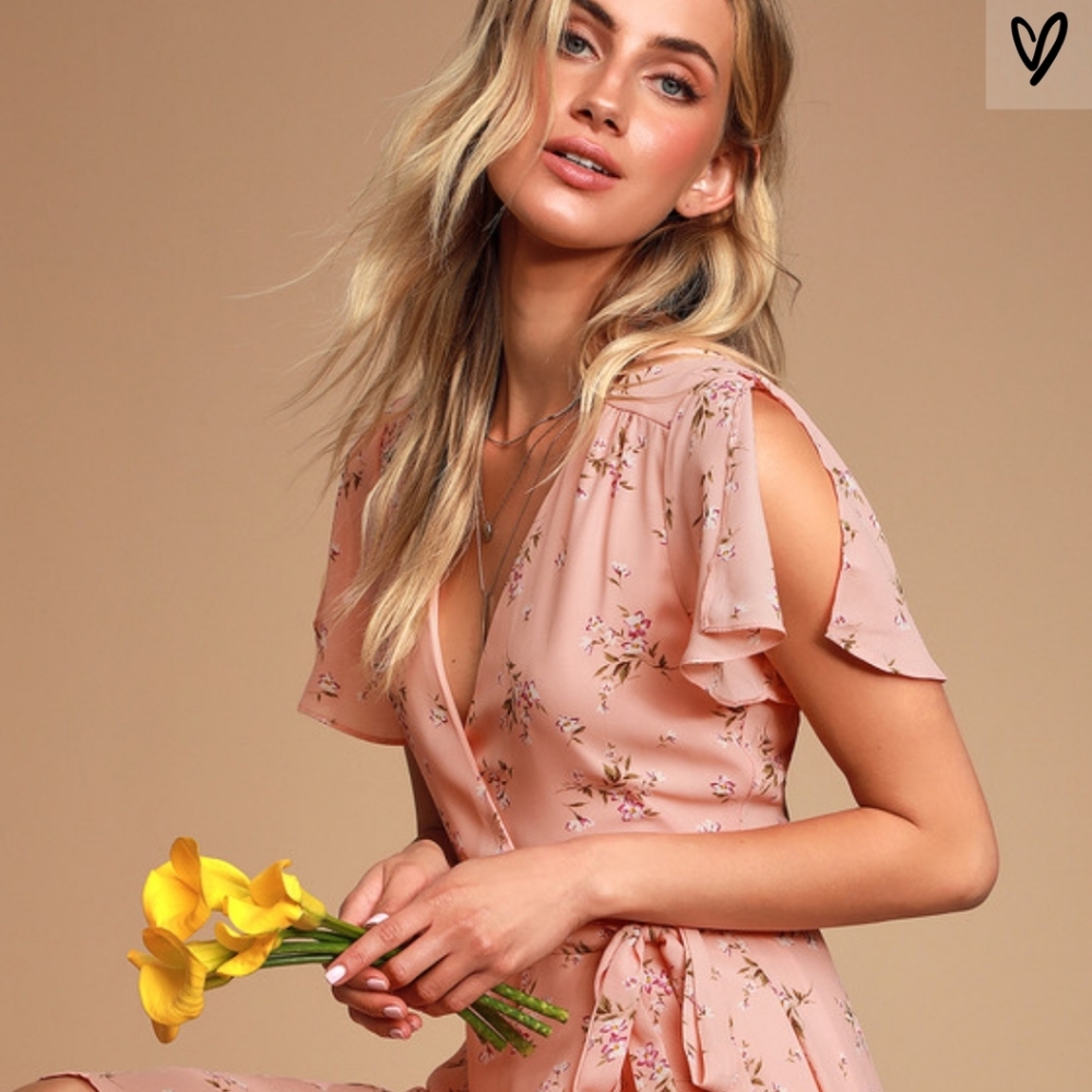 Lulu's Floral Wrap Dress